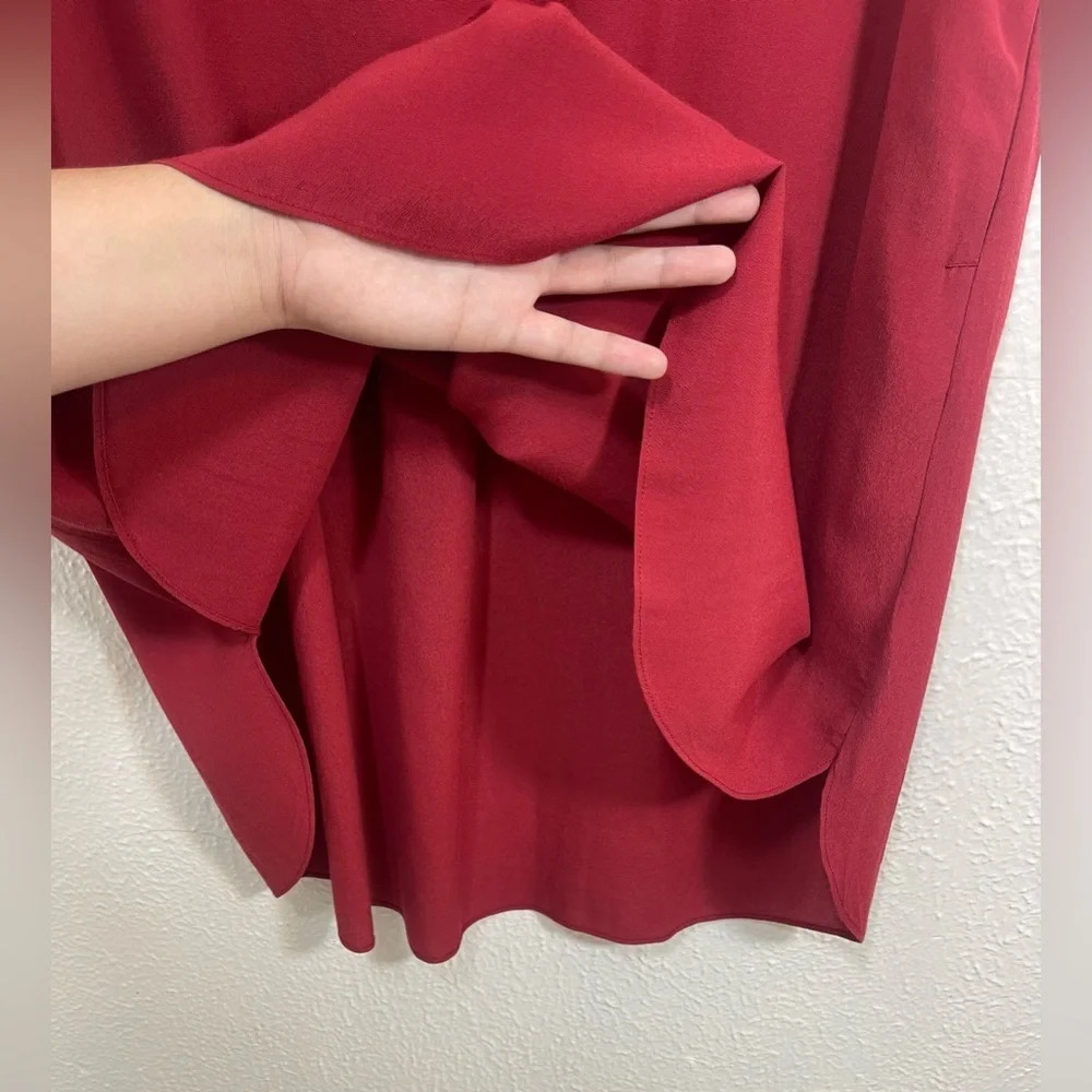 Madewell Bicoastal Tunic Dress Crimson Red Women’s Size Medium Oversized Relaxed - Picture 9 of 16